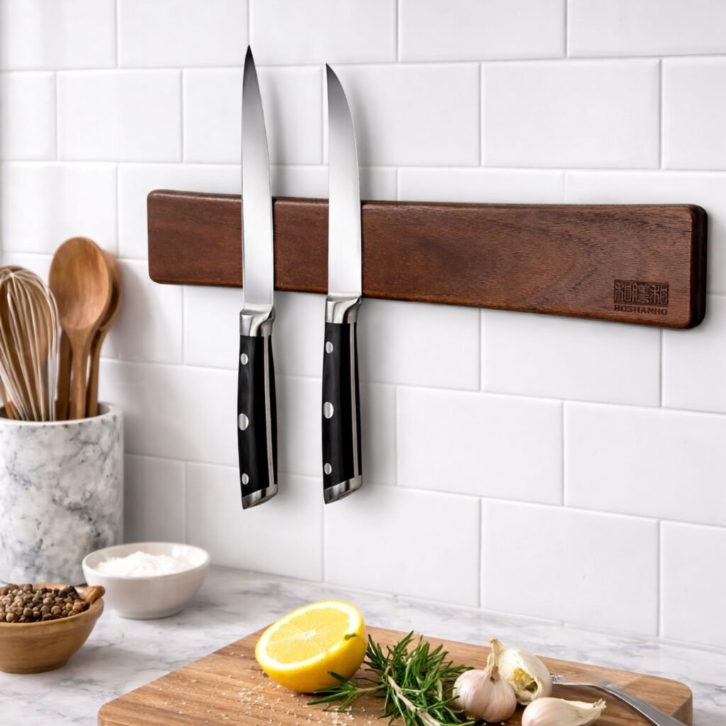 Rangement couteaux cuisine : les meilleures solutions pour les organiser en toute sécurité aimant bois cuisine haut de gamme rangement