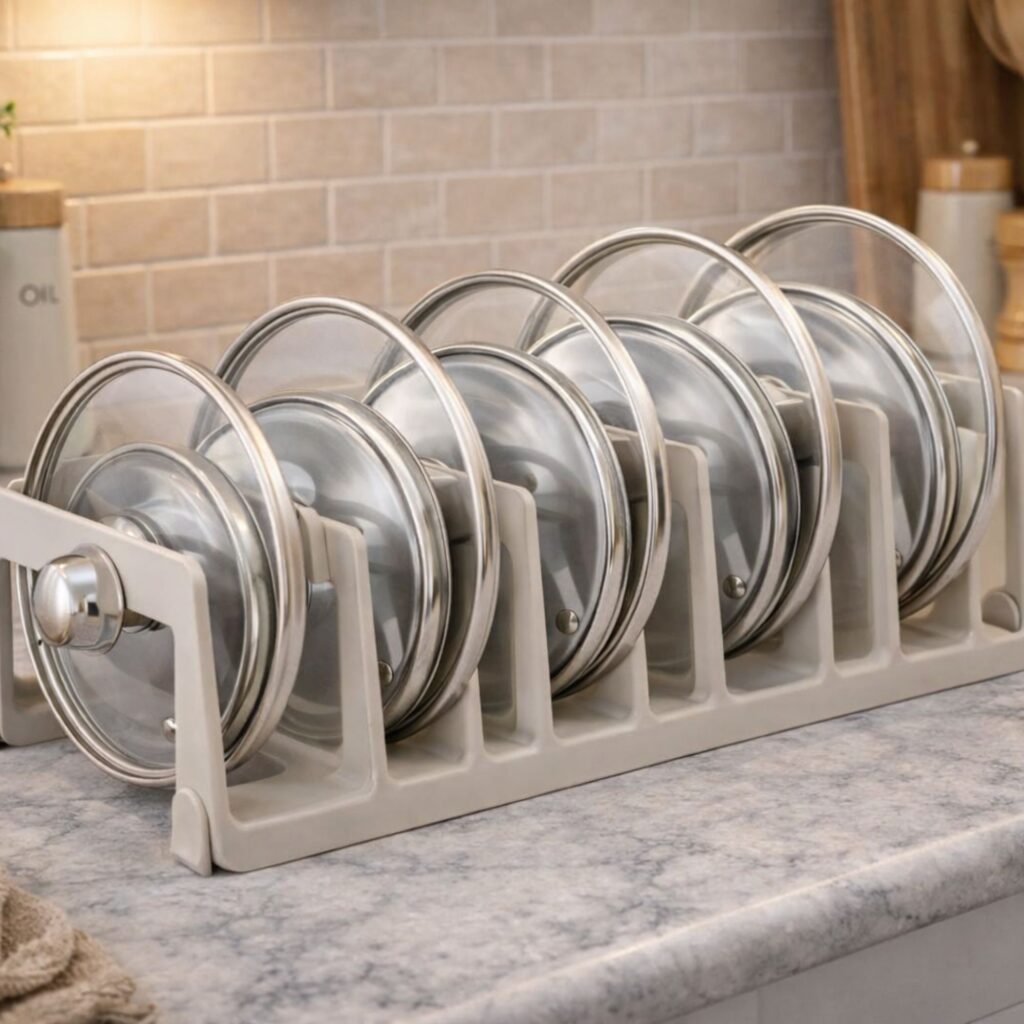 rangement couvercle beige asthetic